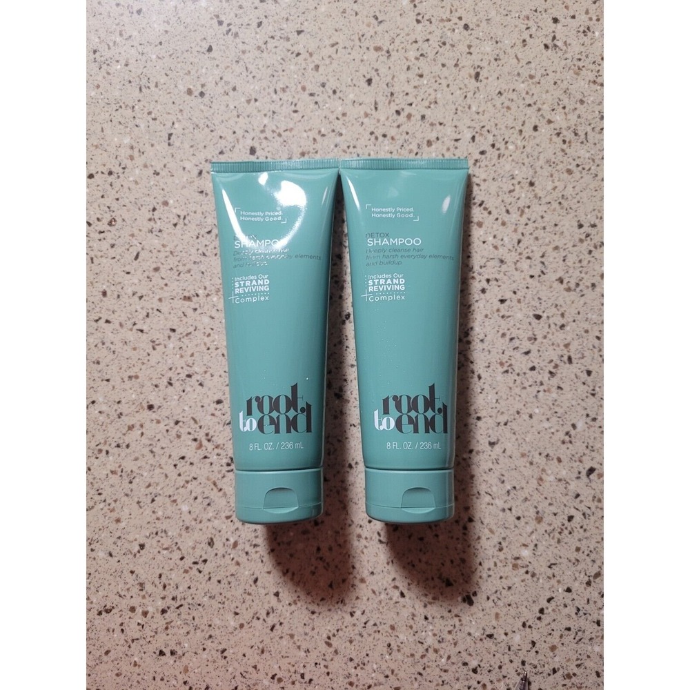 2 NEW Root to End Detox Shampoo Strand Reviving Deeply Clean Hair, 8oz Each